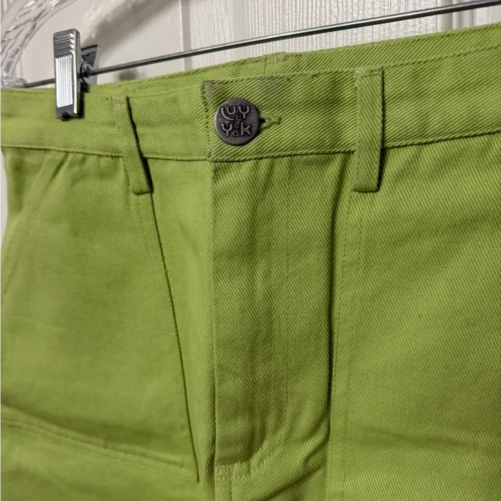 Lucy & Yak Green Blair‎ Sour Green Apple Organic Cotton Denim Mini Skirt US 4